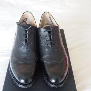Angela Scott Mr. Evans Black on Black Wingtip